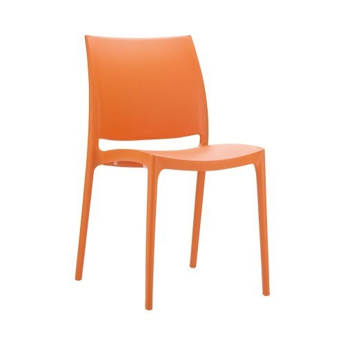 Chaise polypropylène monobloc empilable - orange