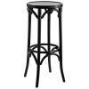 Tabouret de bar rond bois noir amenagement deco cinema dunkerque